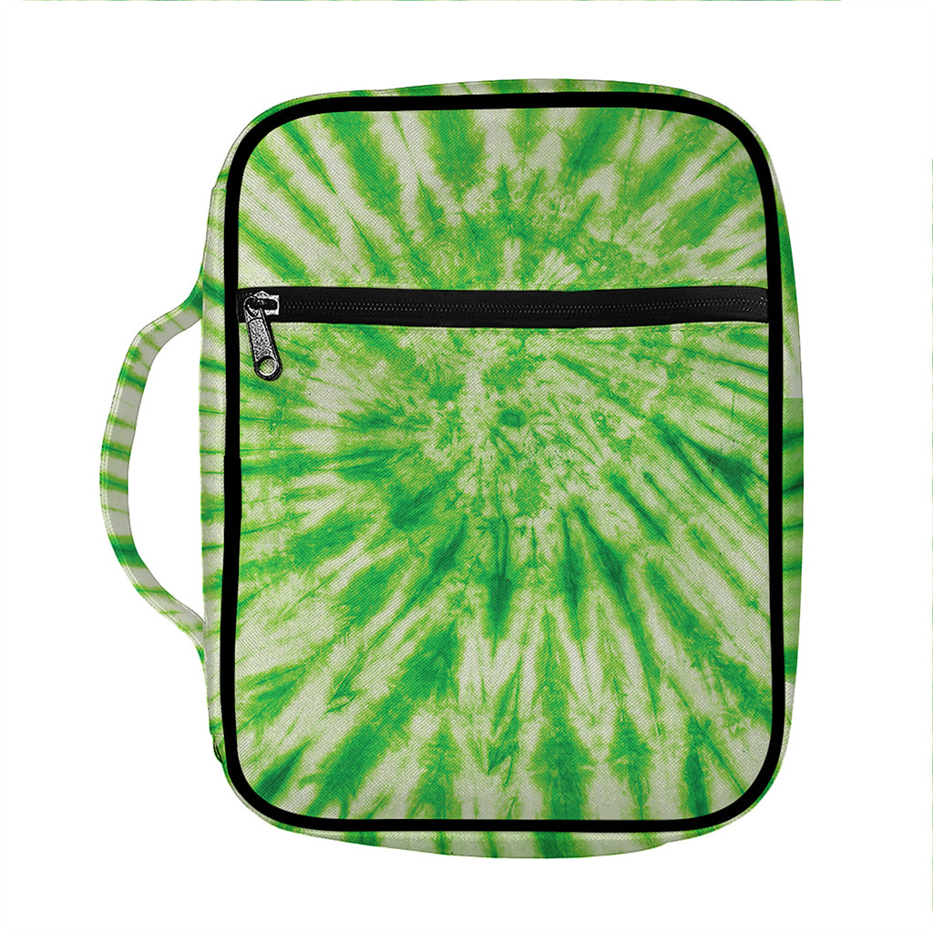 Green Tie Dye Print Front Pocket Bible Bag