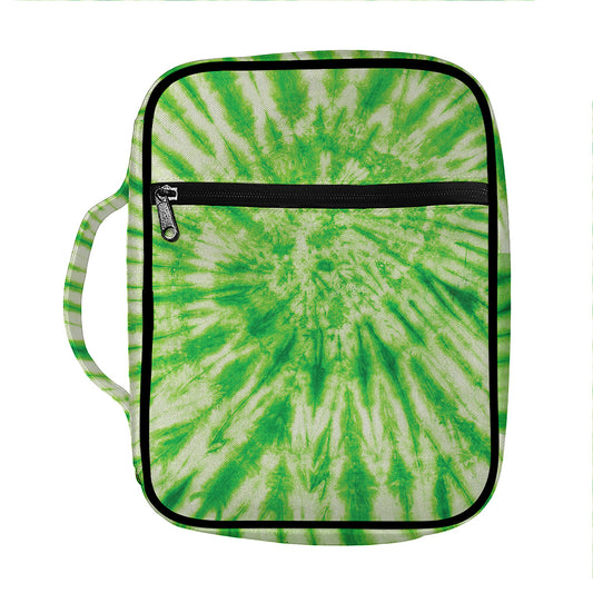 Green Tie Dye Print Front Pocket Bible Bag