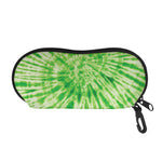 Green Tie Dye Print Glasses Case