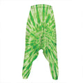 Green Tie Dye Print Hammer Pants