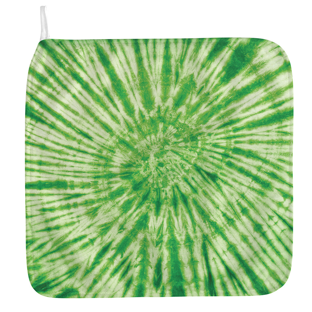 Green Tie Dye Print Hand Towel