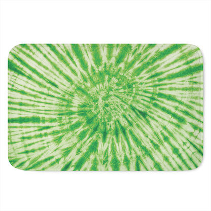 Green Tie Dye Print Indoor Door Mat