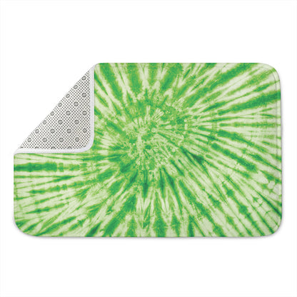 Green Tie Dye Print Indoor Door Mat