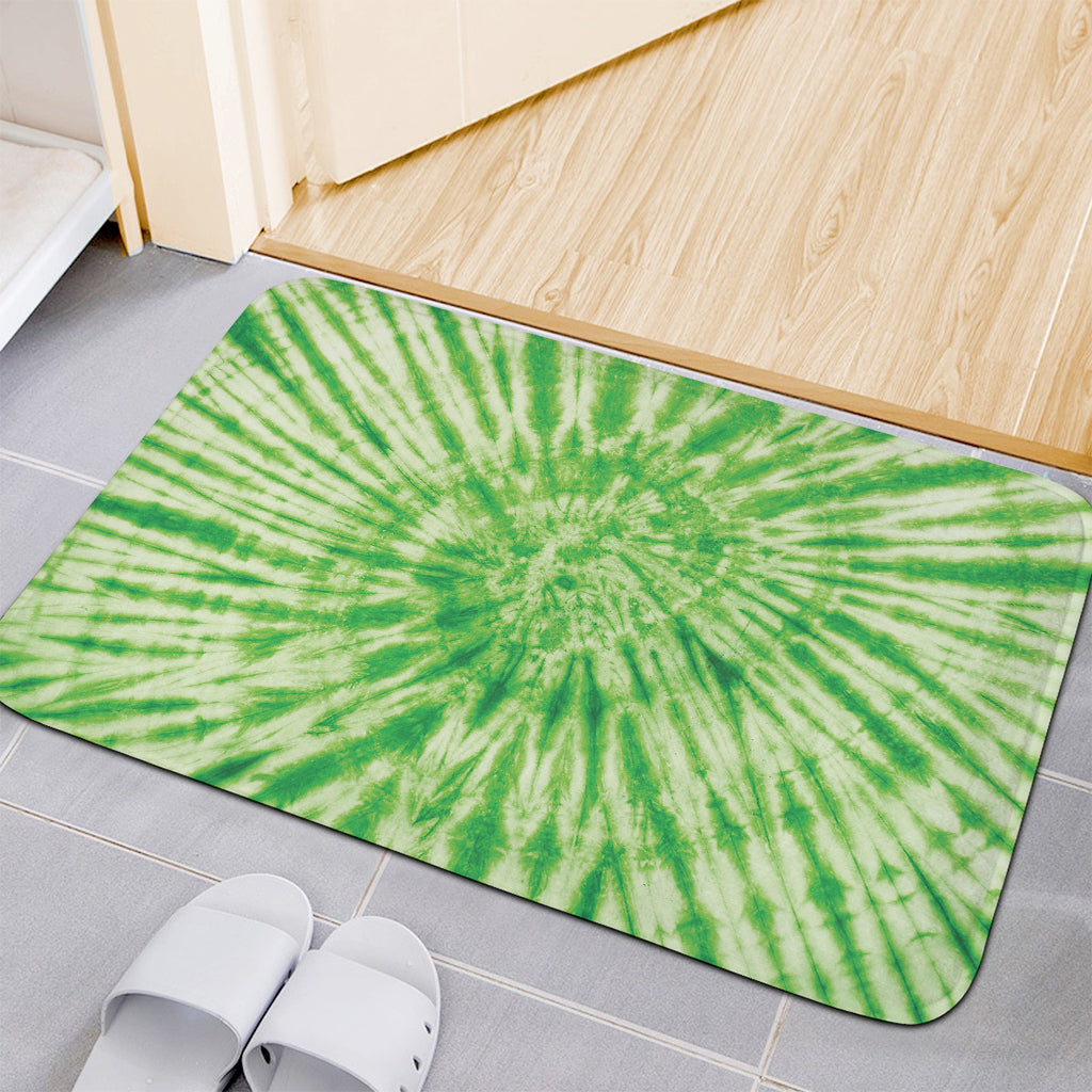 Green Tie Dye Print Indoor Door Mat