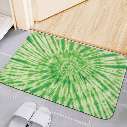 Green Tie Dye Print Indoor Door Mat