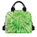 Green Tie Dye Print Insulated Lunch Bag
