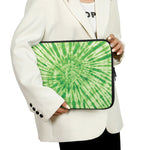 Green Tie Dye Print Laptop Sleeve