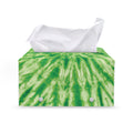 Green Tie Dye Print Leather Tissue Box Cover