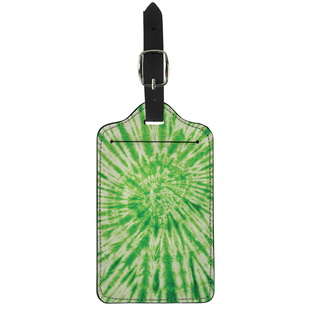 Green Tie Dye Print Luggage Tag