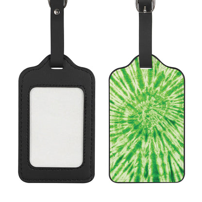 Green Tie Dye Print Luggage Tag