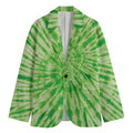 Green Tie Dye Print Men's Blazer