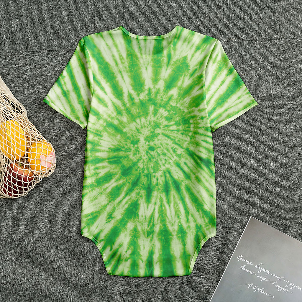 Green Tie Dye Print Men's Bodysuit