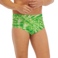 Green Tie Dye Print Men's Briefs