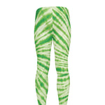 Green Tie Dye Print Men's leggings