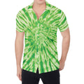 Green Tie Dye Print Men's Shirt