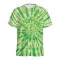 Green Tie Dye Print Men's Athletic T-Shirt