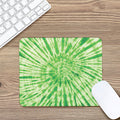 Green Tie Dye Print Mouse Pad