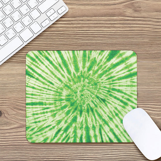 Green Tie Dye Print Mouse Pad