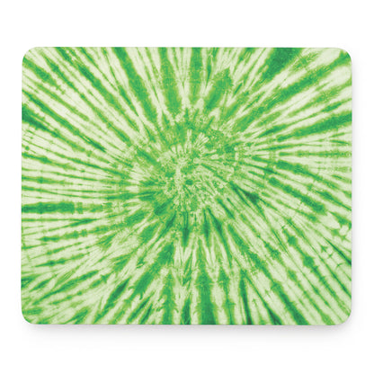 Green Tie Dye Print Mouse Pad