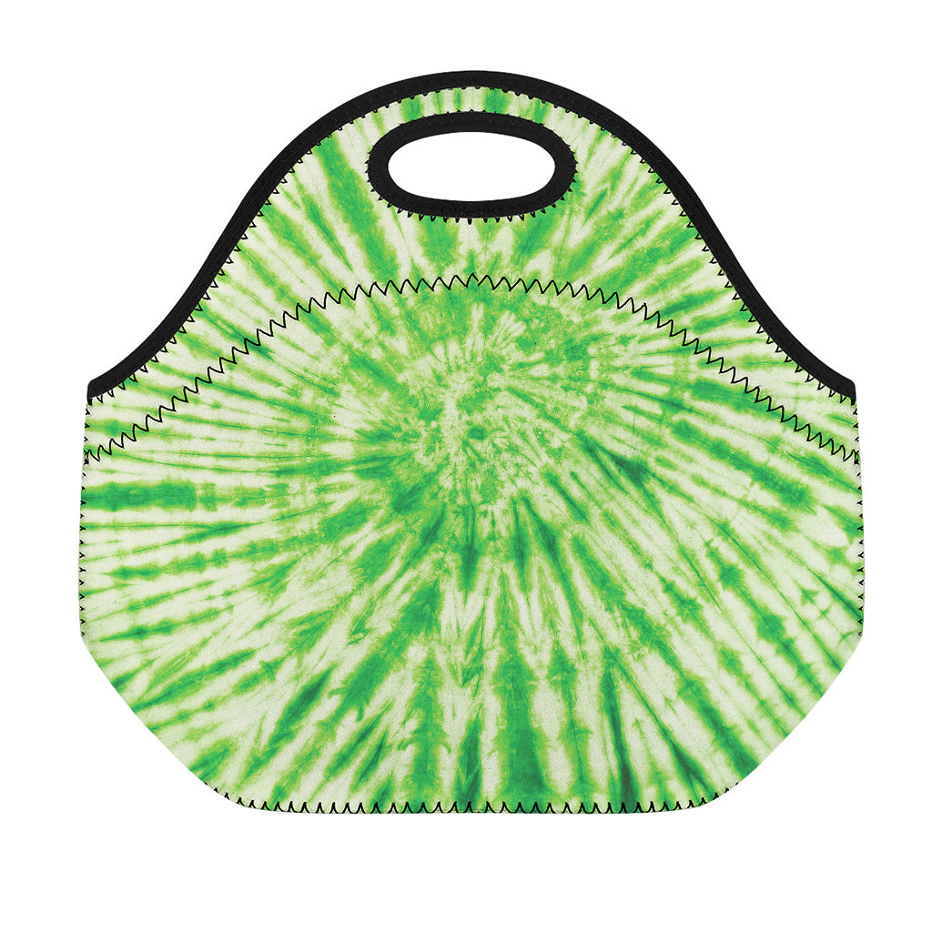 Green Tie Dye Print Neoprene Lunch Bag