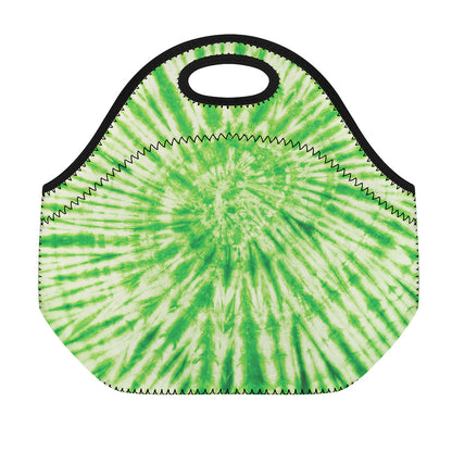 Green Tie Dye Print Neoprene Lunch Bag