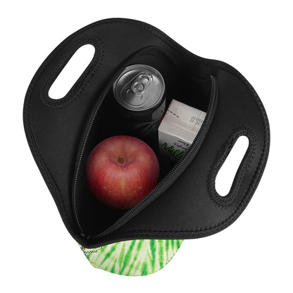 Green Tie Dye Print Neoprene Lunch Bag