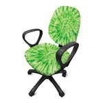 Green Tie Dye Print Office Chair Cover