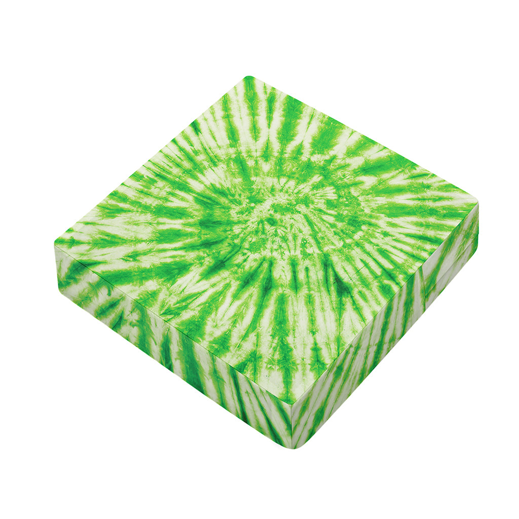 Green Tie Dye Print Outdoor Seat Cushion Cover