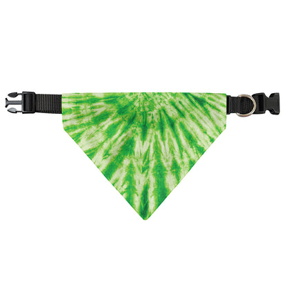 Green Tie Dye Print Over The Collar Dog Bandana