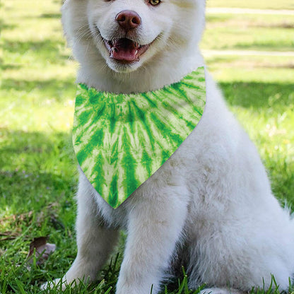 Green Tie Dye Print Over The Collar Dog Bandana
