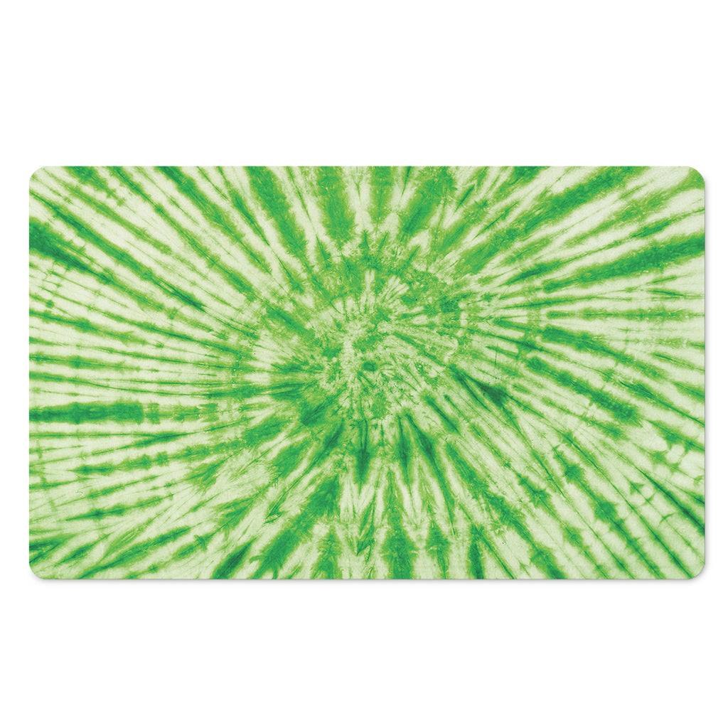 Green Tie Dye Print Polyester Doormat
