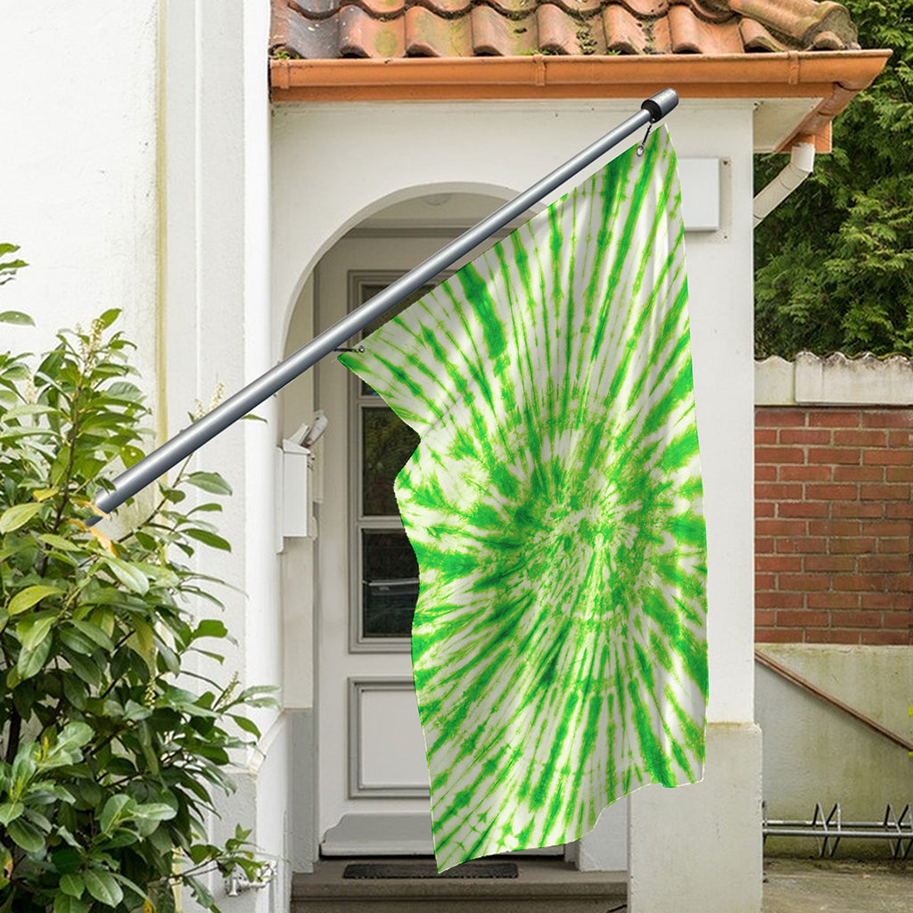 Green Tie Dye Print Polyester Flag