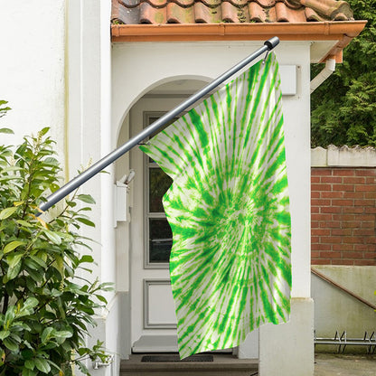 Green Tie Dye Print Polyester Flag