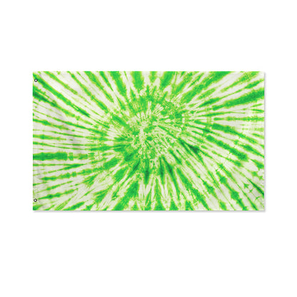 Green Tie Dye Print Polyester Flag