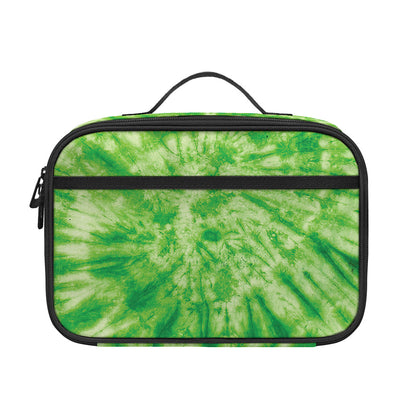 Green Tie Dye Print Portable Lunch Bag