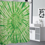Green Tie Dye Print Premium Shower Curtain
