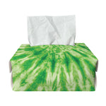 Green Tie Dye Print Rectangle Tissue Box Cover