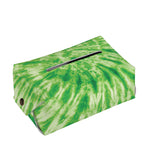 Green Tie Dye Print Rectangle Tissue Box Cover