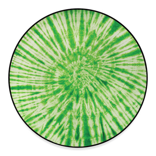 Green Tie Dye Print Round Floor Mat