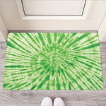 Green Tie Dye Print Rubber Doormat