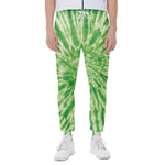 Green Tie Dye Print Scuba Joggers