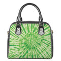 Green Tie Dye Print Shoulder Handbag