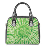 Green Tie Dye Print Shoulder Handbag