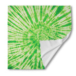 Green Tie Dye Print Silk Bandana