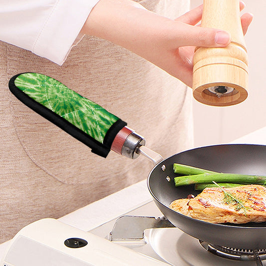 Green Tie Dye Print Skillet Handle Cover