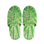 Green Tie Dye Print Slippers
