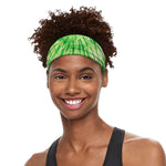 Green Tie Dye Print Sports Headband