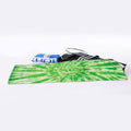 Green Tie Dye Print Sports Towel