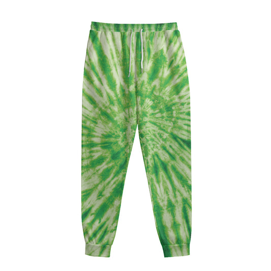 Green Tie Dye Print Sweatpants
