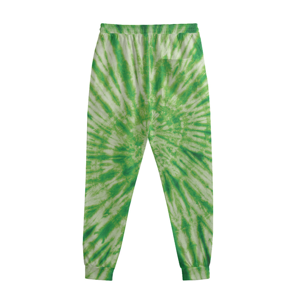 Green Tie Dye Print Sweatpants